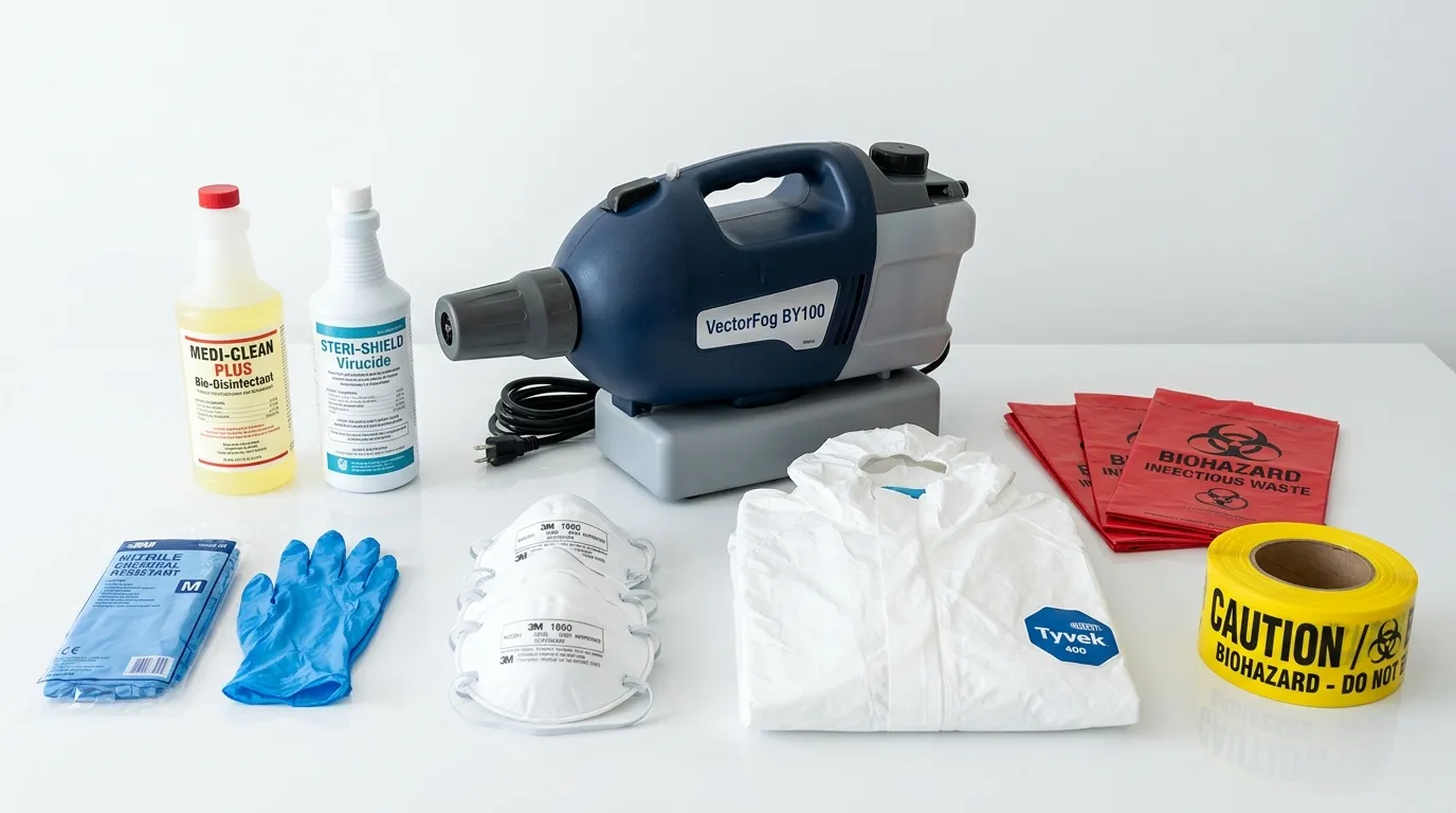 Professional biohazard remediation crew working in Spanish Fork